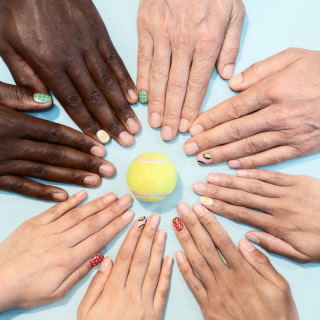 tennis-themed manicures