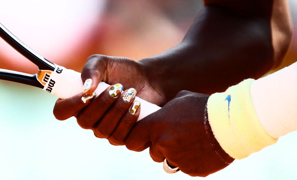 tennis-themed nails